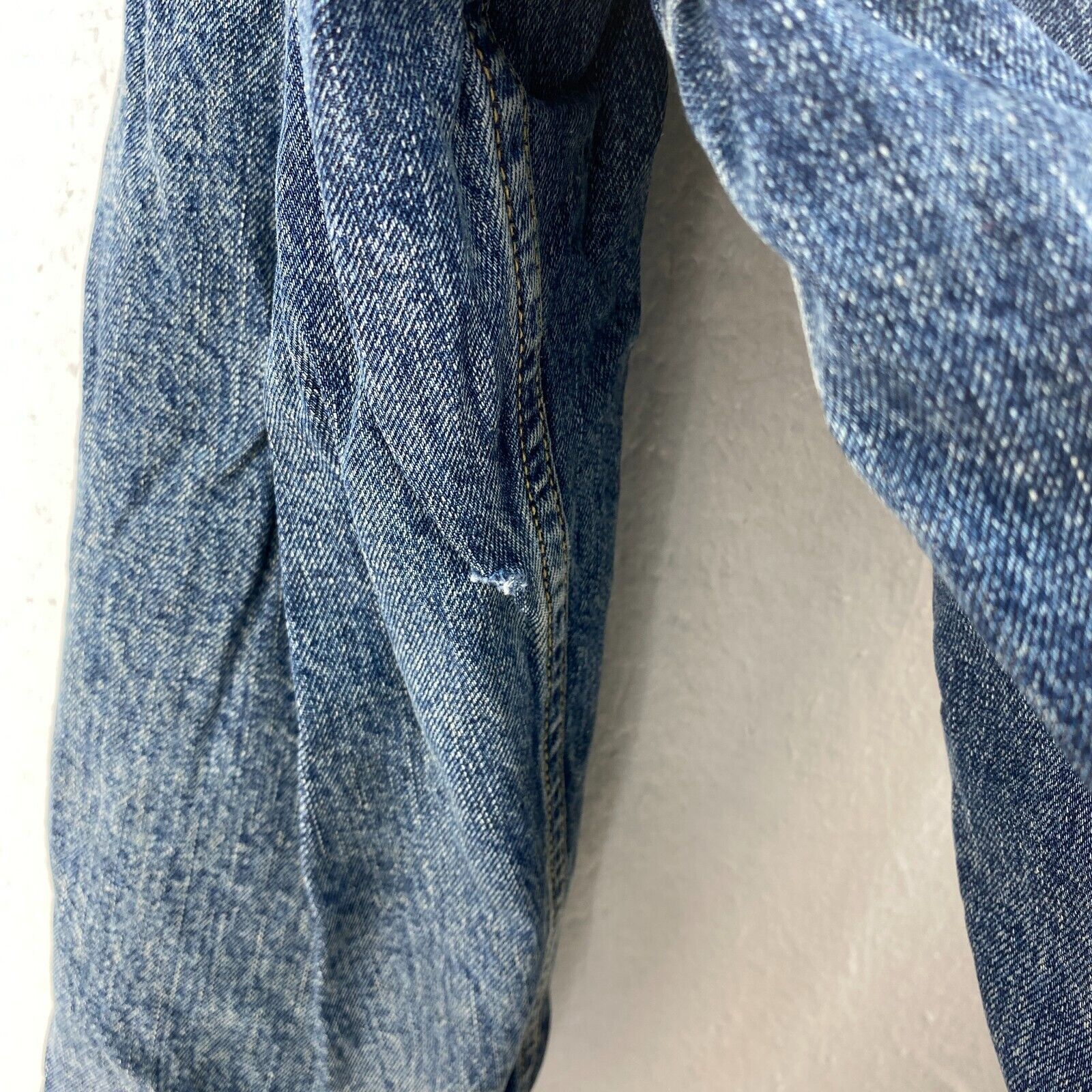 Levi Strauss Sherpa Lined Button Up Medium Wash Blue Denim Jacket Size XL