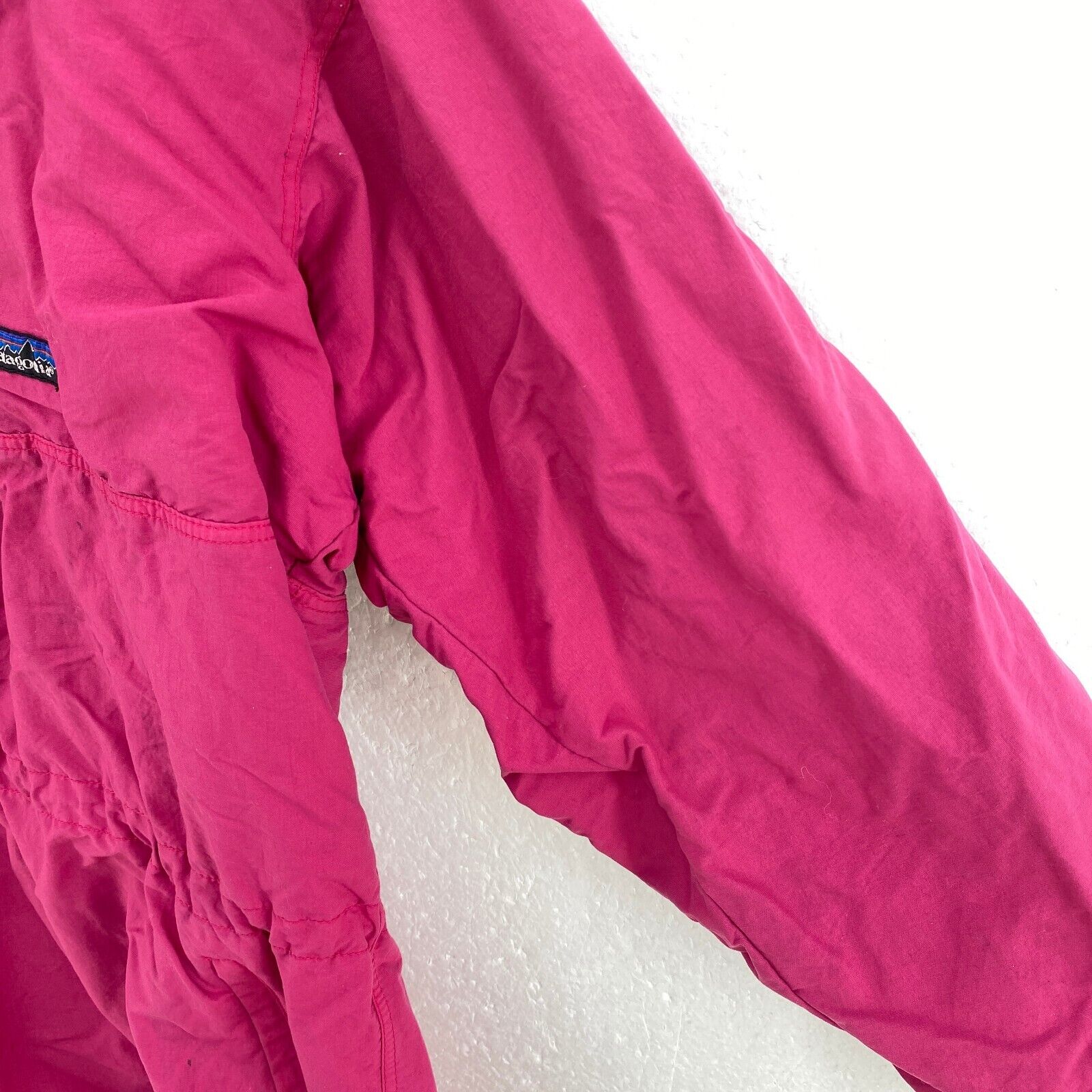Vintage Patagonia Quarter Zip Pink Hooded Jacket Size M Women's