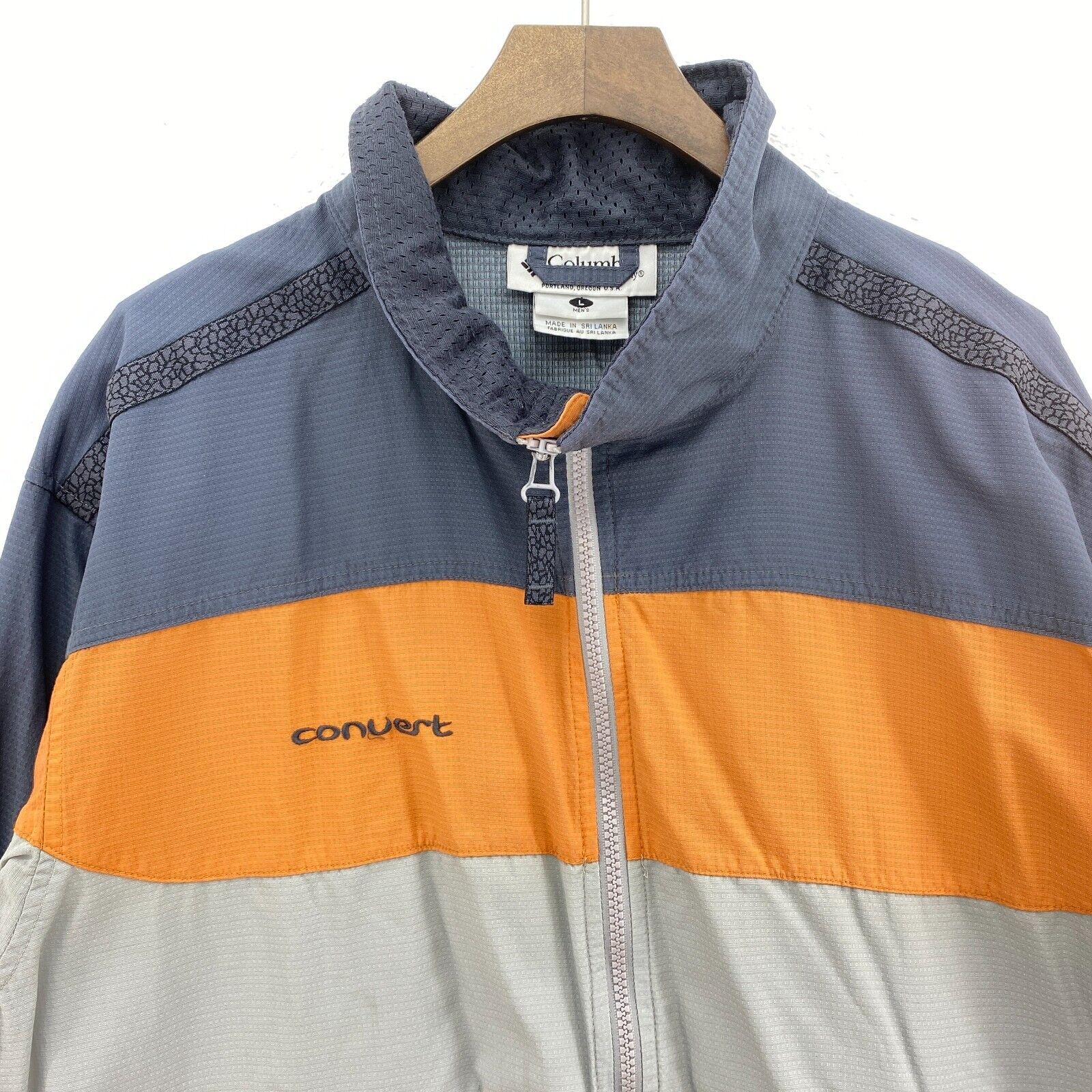 Columbia Sportswear Packable Convert Full Zip Gray Jacket Size L