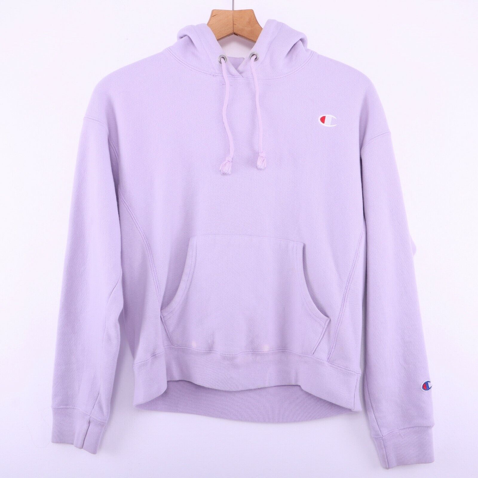 Champion Reverse Weave Purple Hoodie Size Medium 90s Women's