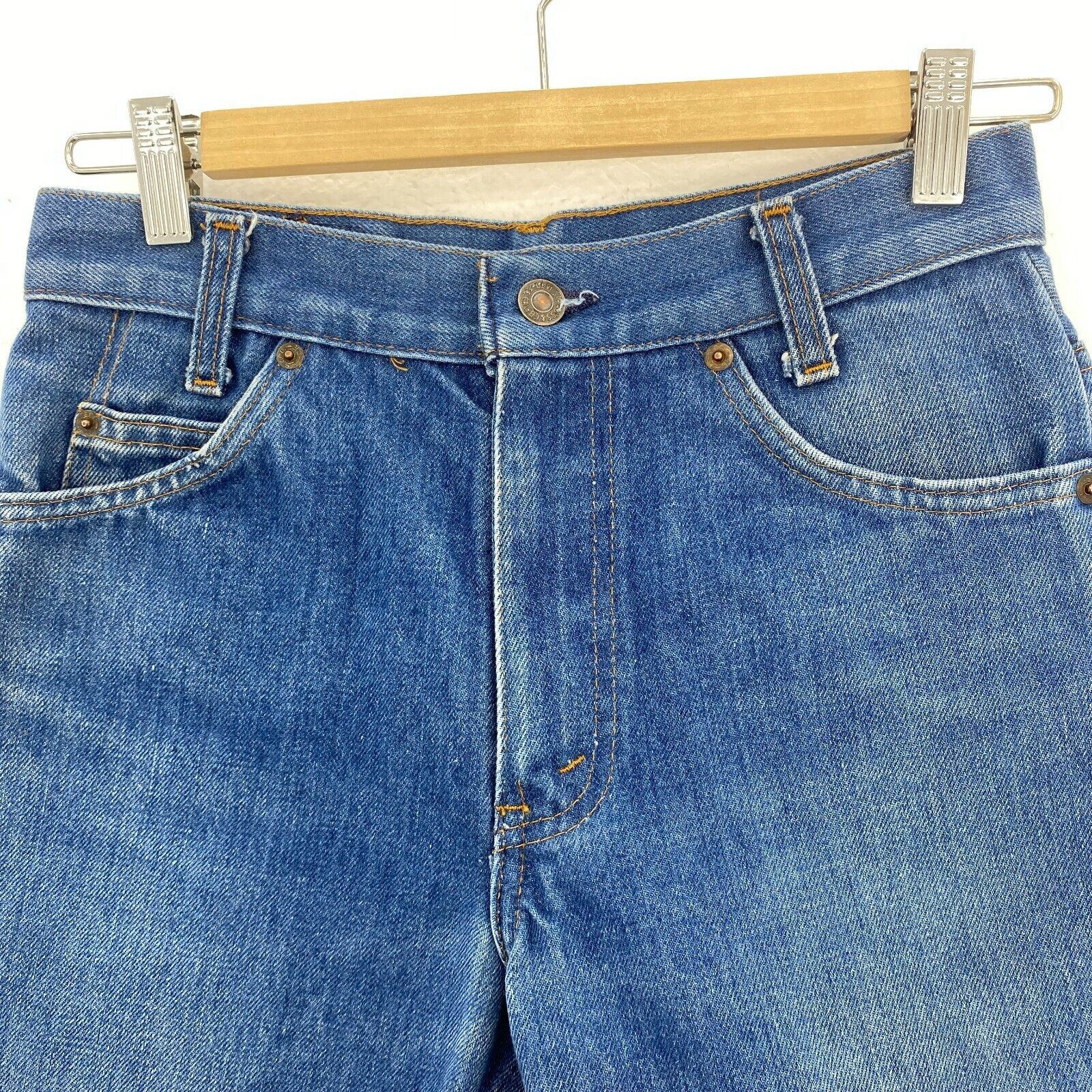Levi's Orange Tab Women's Dark Wash Blue Denim Cut-off Shorts Size 27