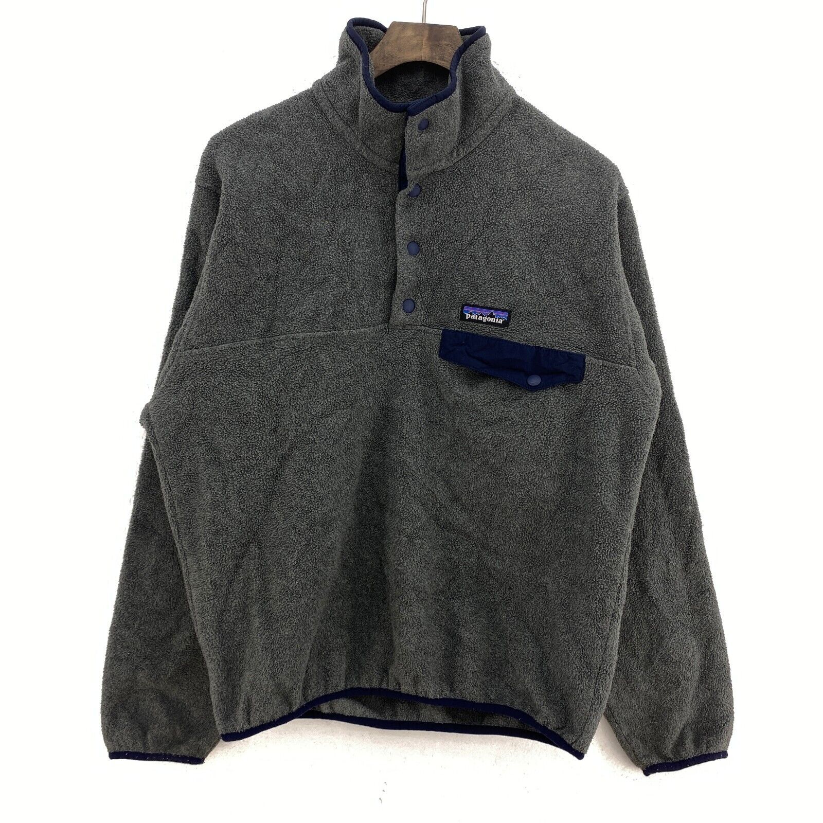 Vintage Patagonia Synchilla Snap-T Gray Fleece Pullover Jacket Size XS