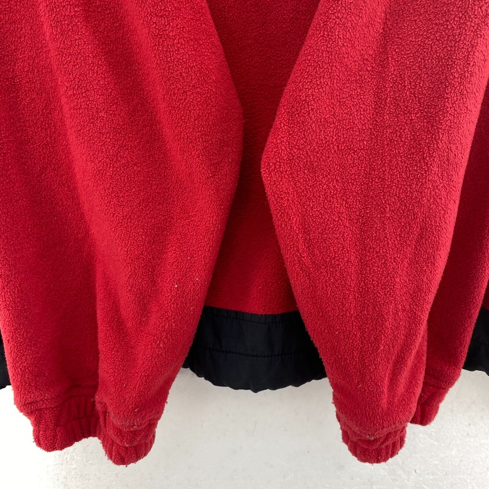 Vintage Tommy Hilfiger Logo Red Fleece Pullover Jacket Size L