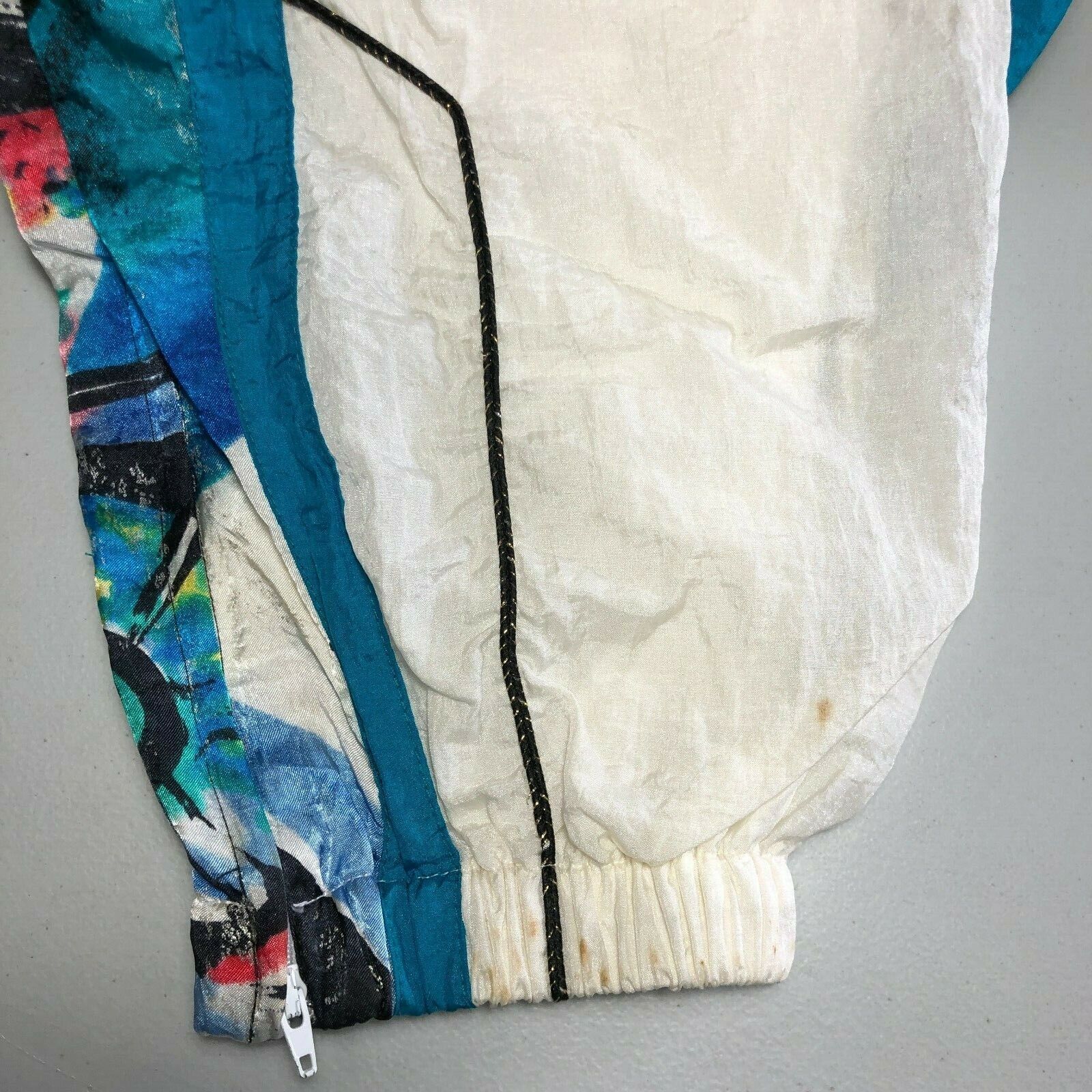 Vintage White Nylon Track Pant Size M