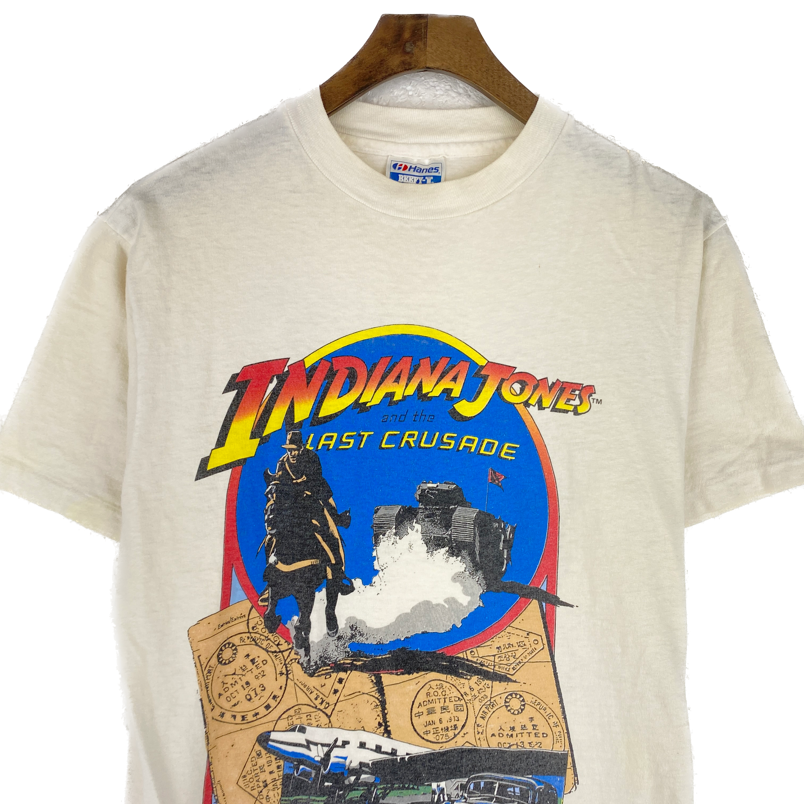 Vintage Indiana Jones Movie The Last Crusade 1989 T-shirt Size M Single Stitch
