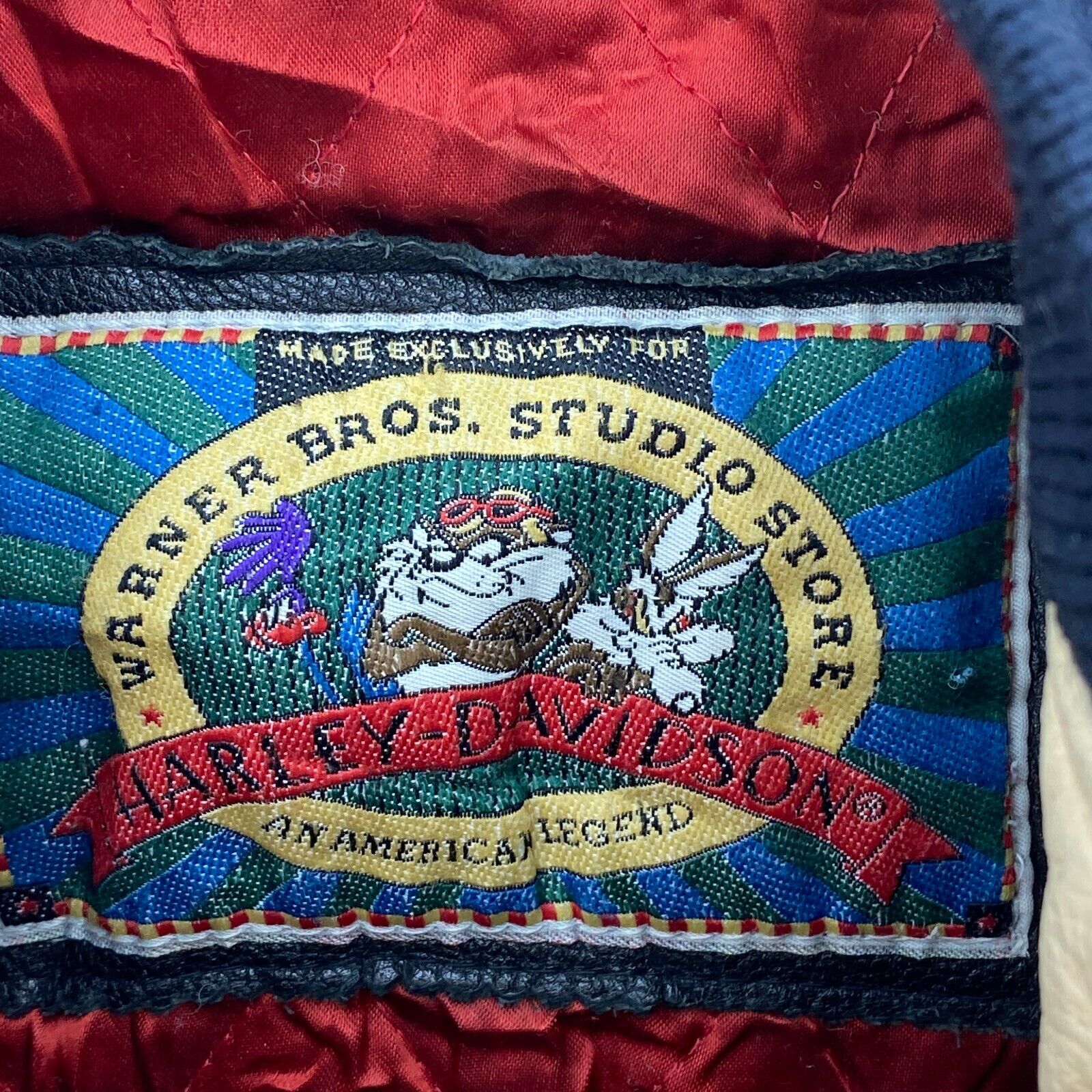 1950 Harley Davidson Motorcycles Tasmanian Devil Varsity Jacket Black Size M