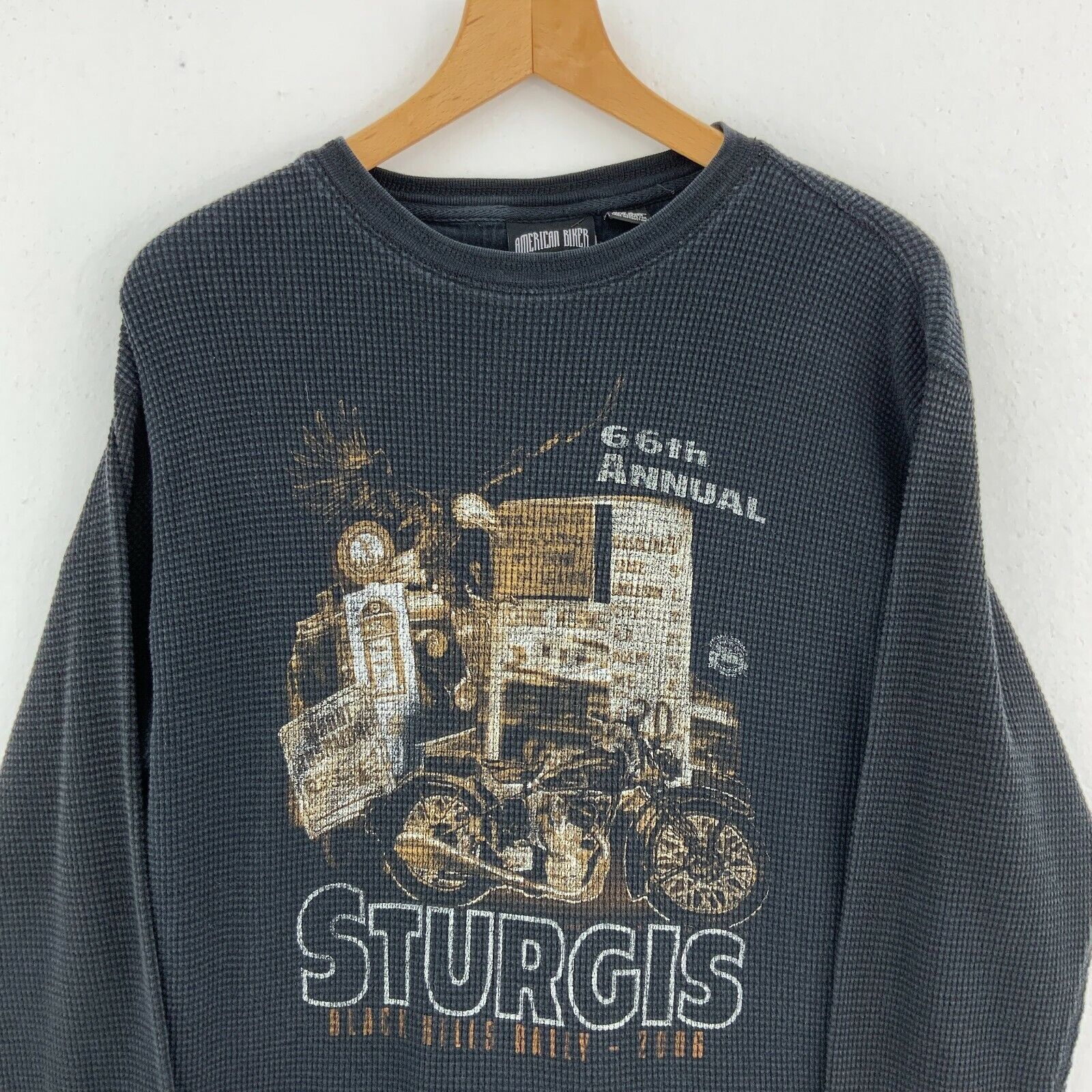 2006 66th Annual Sturgis Black Hills Rally Black Long Sleeve T-shirt Size M