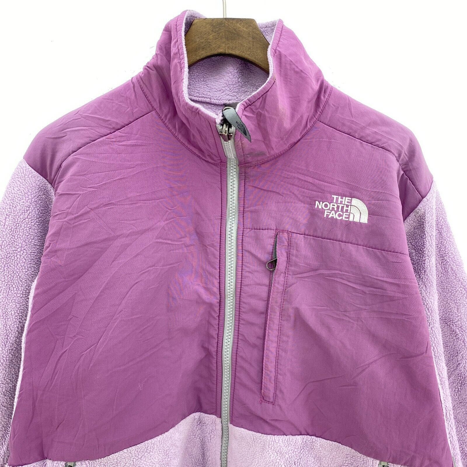 The North Face Women's Fleece Jacket Purple Full Zip Up Size M