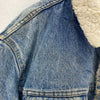Levi Strauss Orange Tab Blue Wash Denim Sherpa Jacket Size M