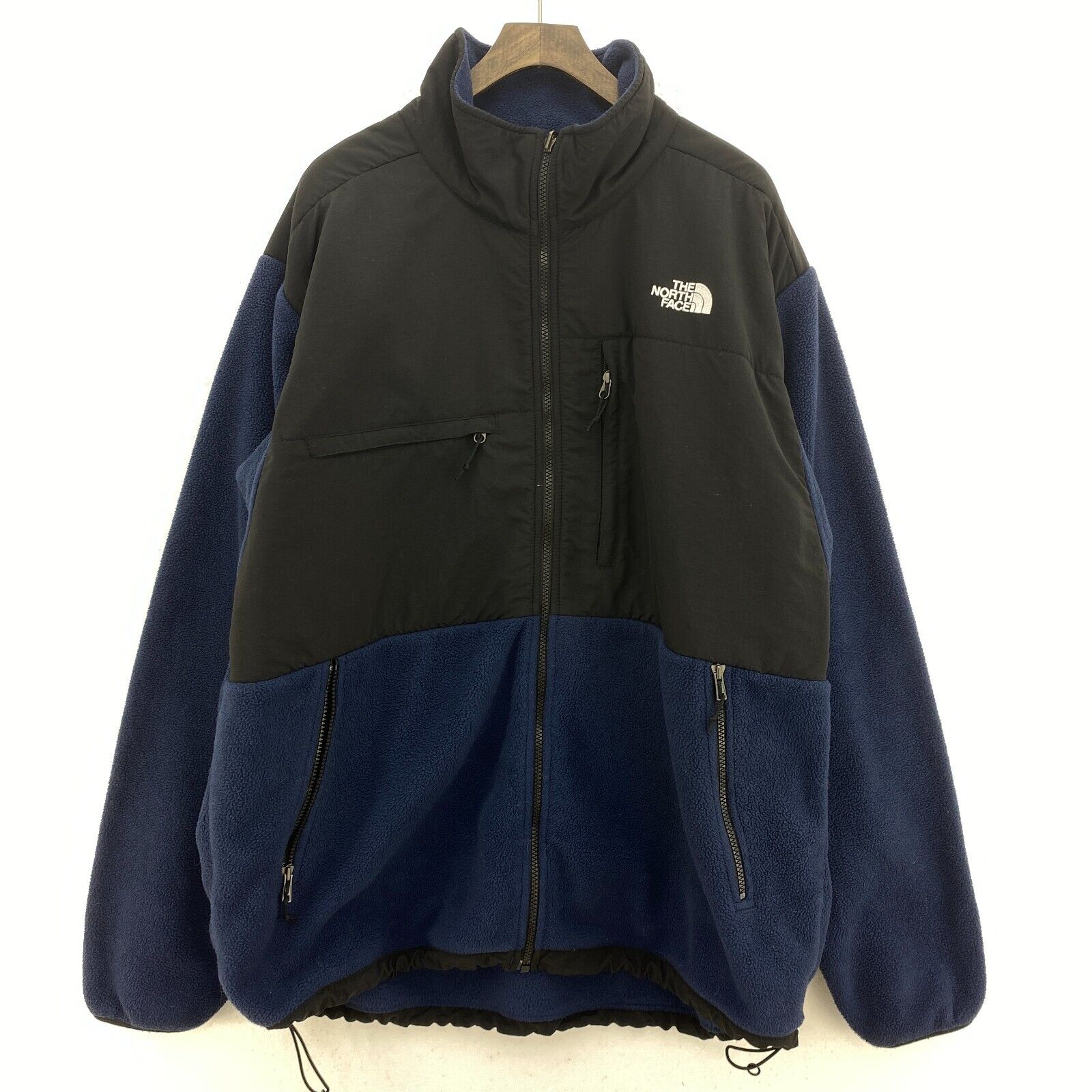 The North Face Navy Blue Logo Fleece Full Zip Jacket Size XXL