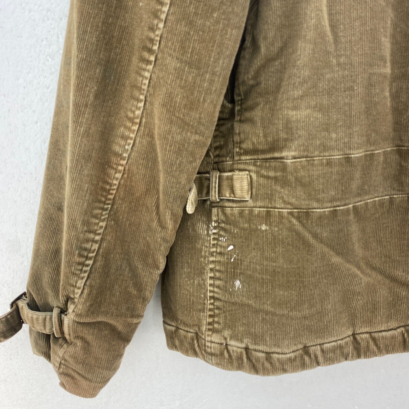 Harley Davidson Shear Lined Full Zip Corduroy Jacket Size M Brown