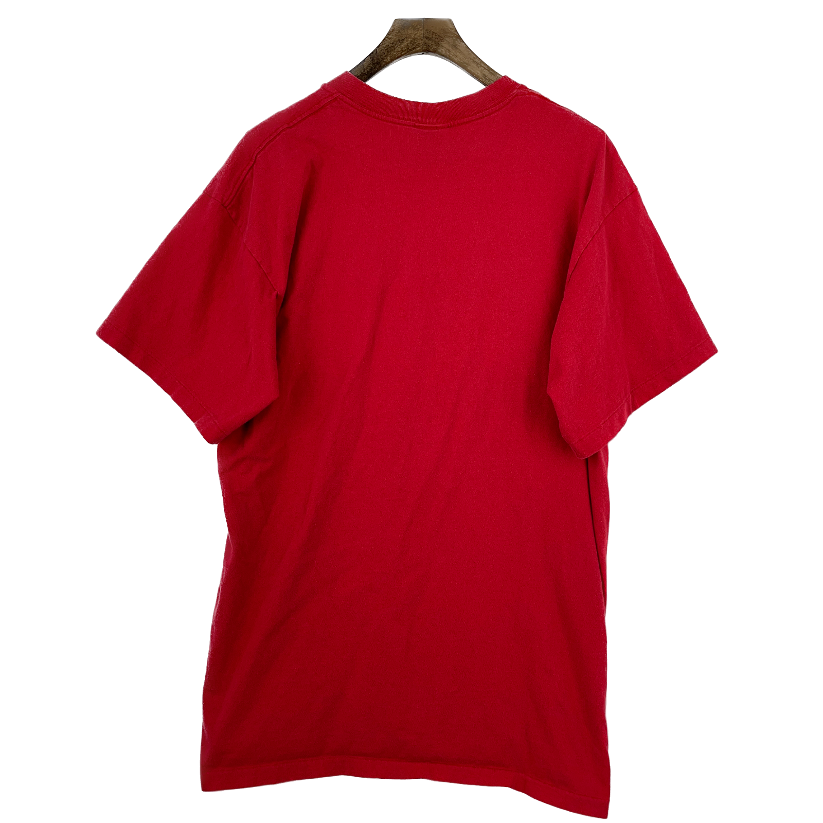 Vintage Nike 1980s Spell Out Logo Red T-shirt Size XL Single Stitch