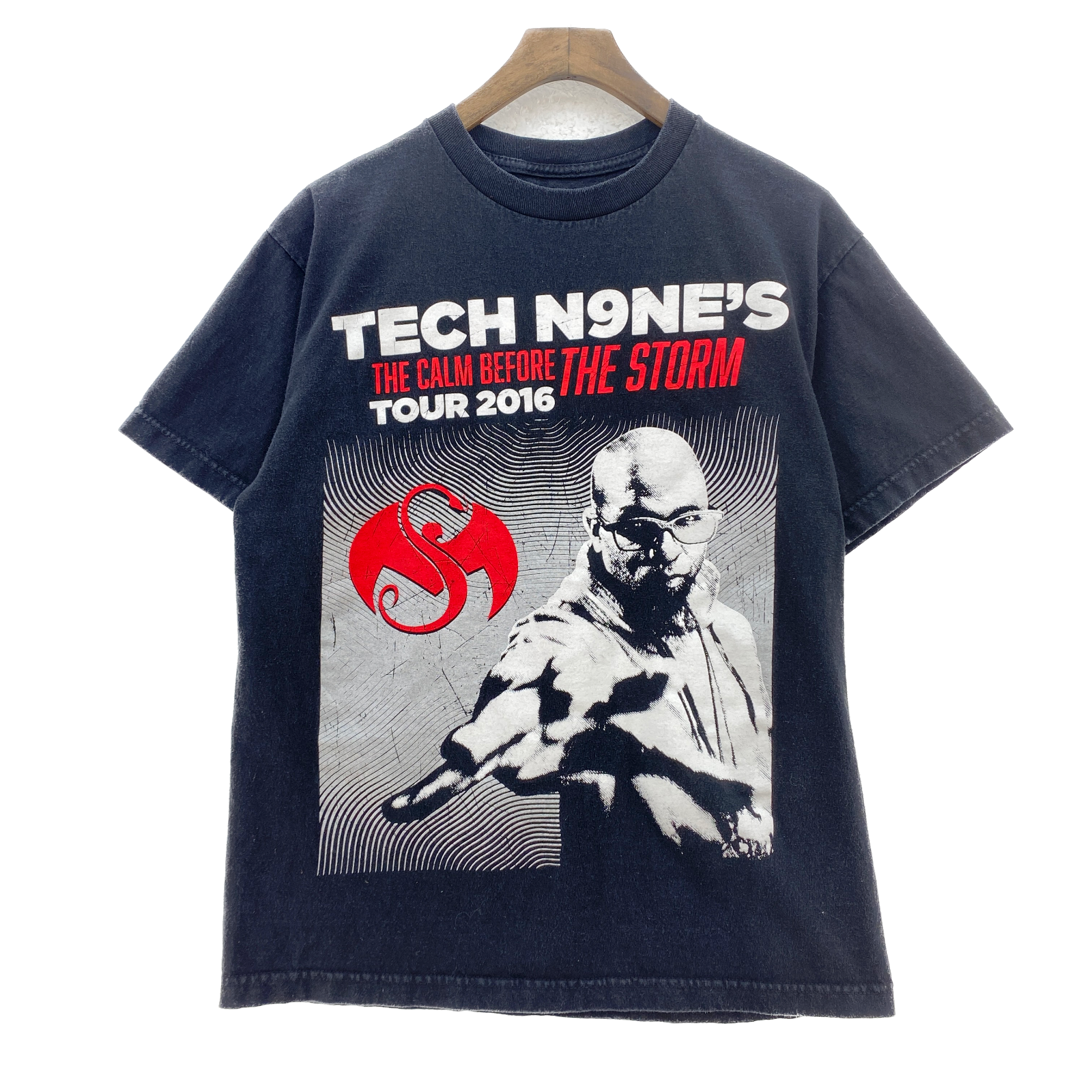 Tech N9ne's The Calm Before The Storm Tour 2016 Black T-shirt Size S