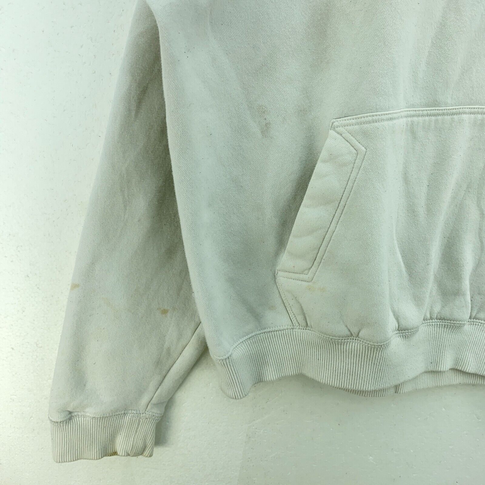 Nike Swoosh Check Embroidered White Hoodie Size L