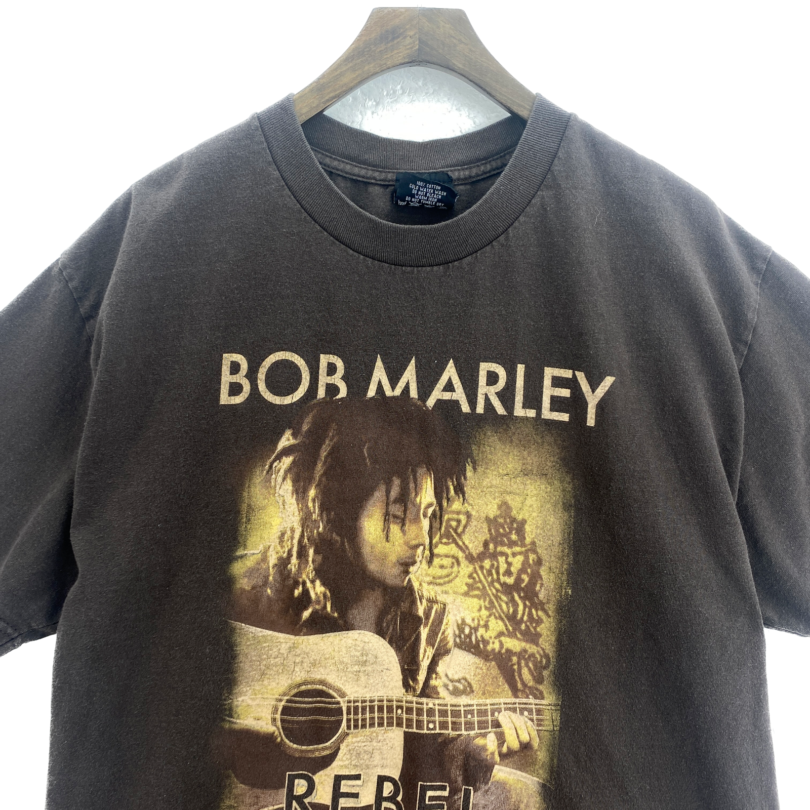 Bob Marley Rebel Music 2012 Brown T-shirt Size L Music