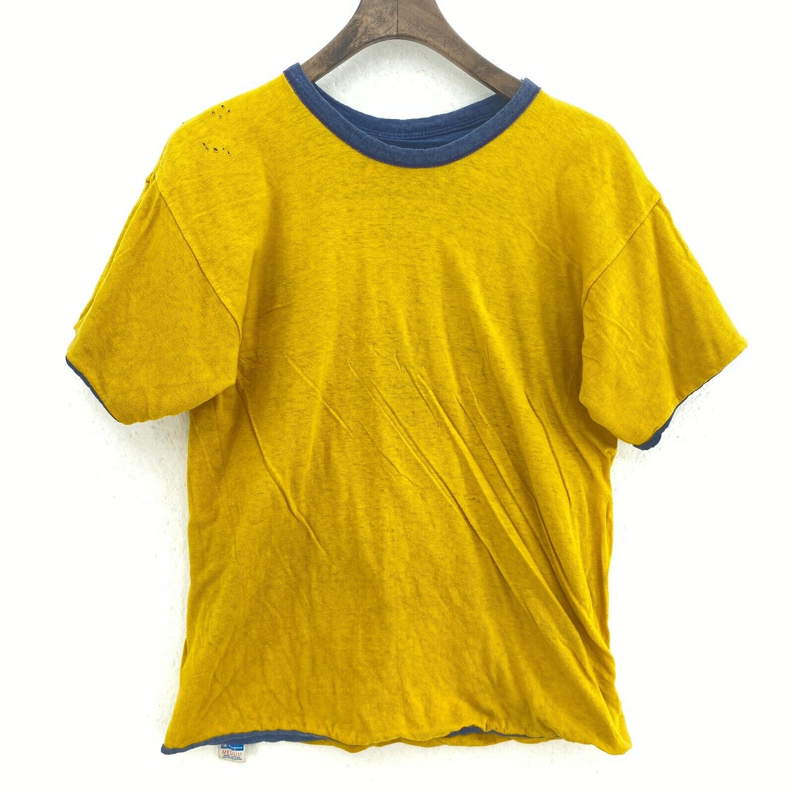 Champion Reversible Mass Maritime Academy Blue Yellow T-shirt Size Young M