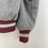 Moldmakers Of Canada Gray Wool Varsity Snap Jacket Size 42