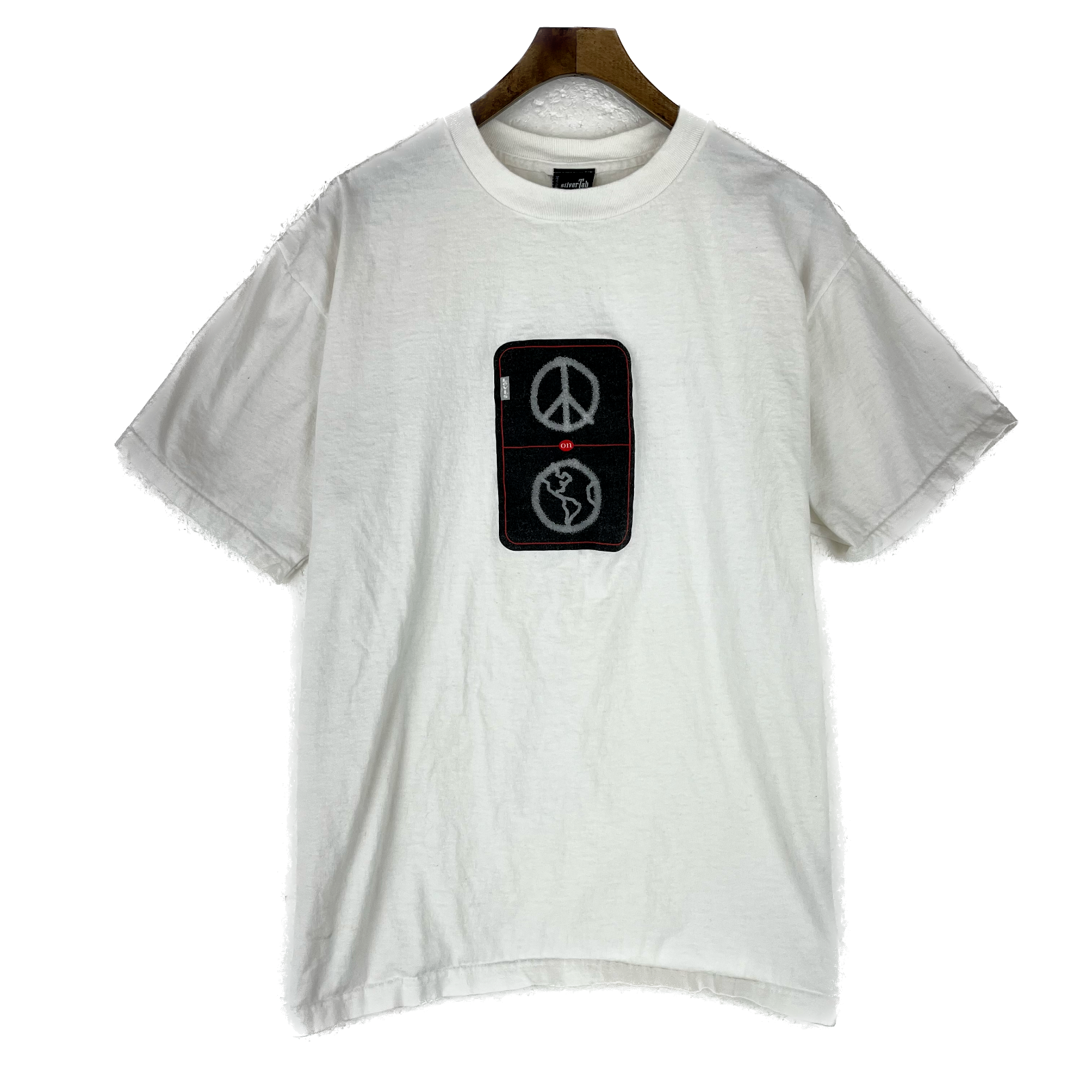 Levi Strauss Silver Tab Peace World Logo White T-shirt Size L