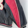Nike Air Jordan Full Zip Black Red Leather Jacket Size S Kids