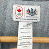 Hudson's Bay Men's Light Wash Blue Denim Jacket Canada Stickers Size XL