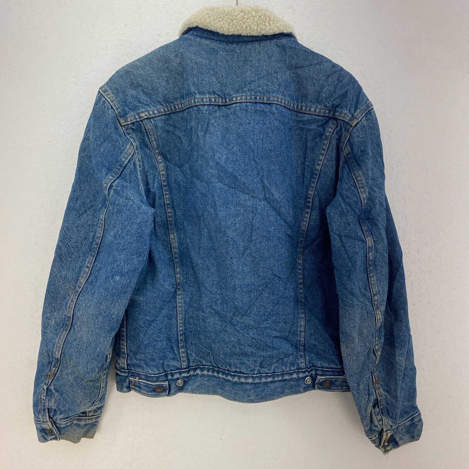 Levi's Orange Tab Sherpa Denim Blue Medium Wash Size 40 Snap Up