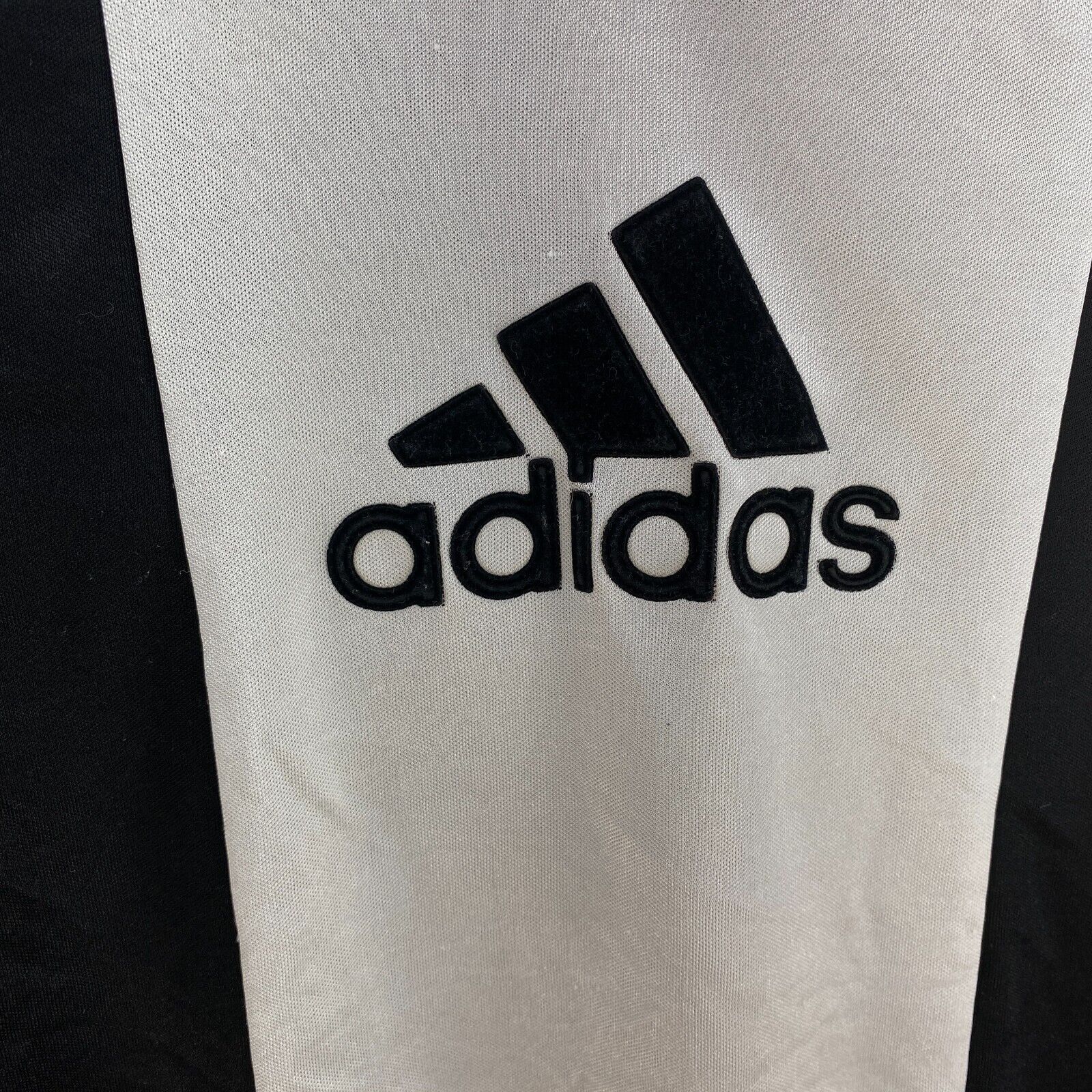 Vintage Adidas Logo Black And White Jersey Size M
