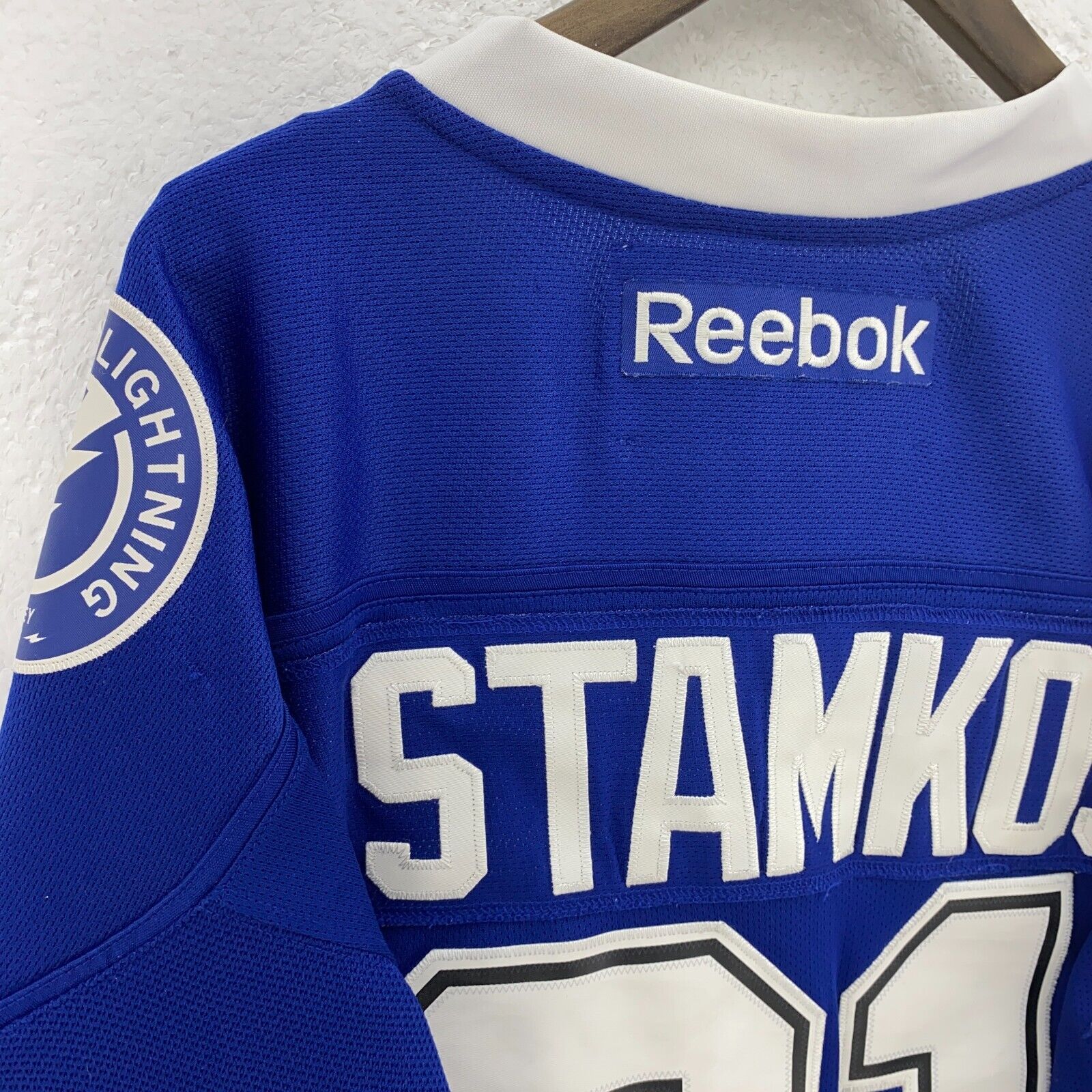 Authentic Steven Stamkos #91 Tampa Bay Lightening Reebok NHL Blue Jersey Size XL