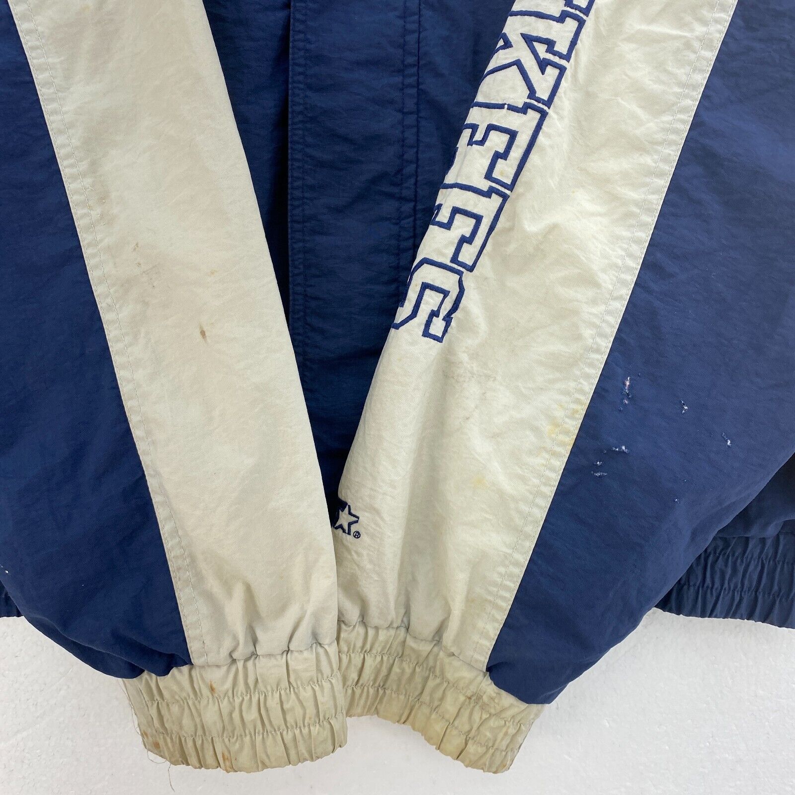 Starter New York Yankees Logo MLB Baseball Blue Windbreaker Light Jacket Size XL