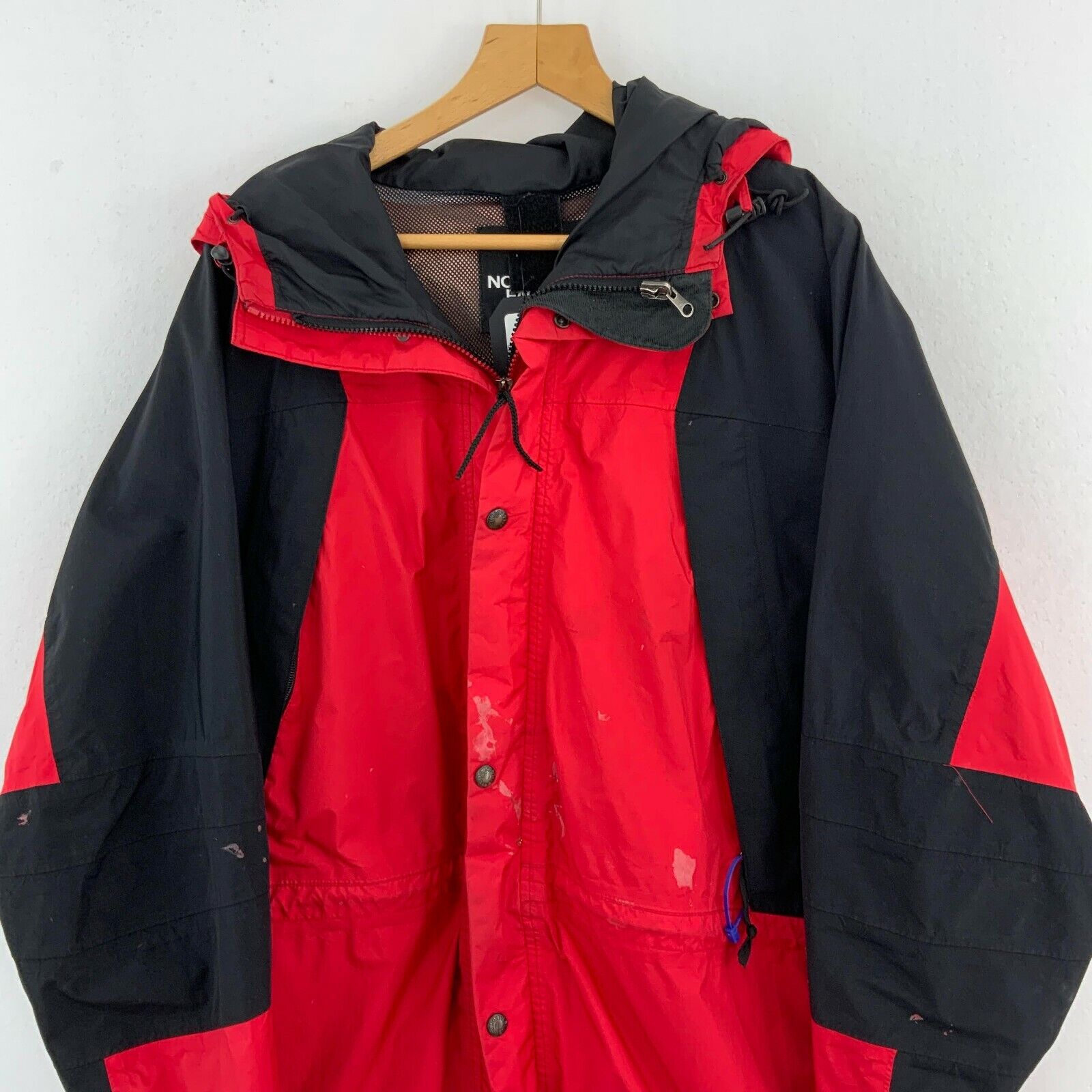 The North Face Full Zip Red Hooded Jacket Size XL