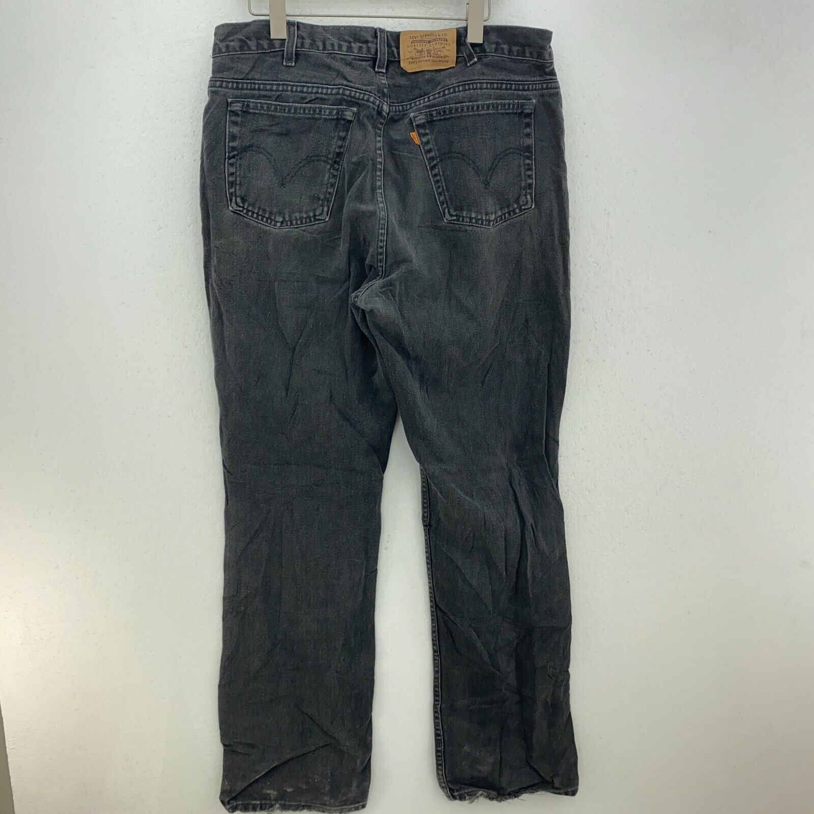 Levi Strauss Orange Tab Black Medium Wash Jeans Size 36 Straight Leg
