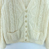 Vintage Sweater Knit 3D Size L Beige Women's