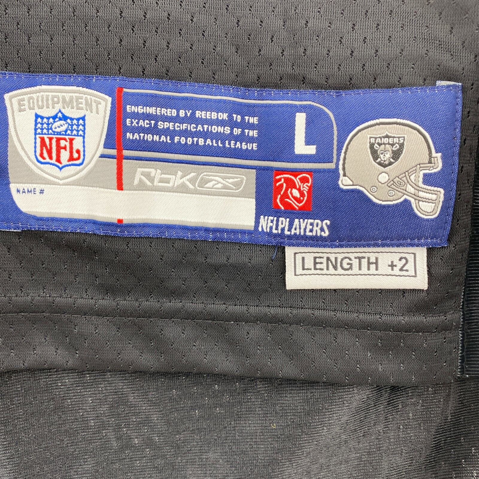 #2 JaMarcus Russell Football Reebok Black V-neck Jersey Size L