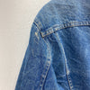 Levi's Sherpa Denim Jacket Size 42 Blue Medium Wash Snap Up