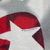 Vintage Liquid Blue 1995 American Flag Stars Stripes White Red T-shirt Size L