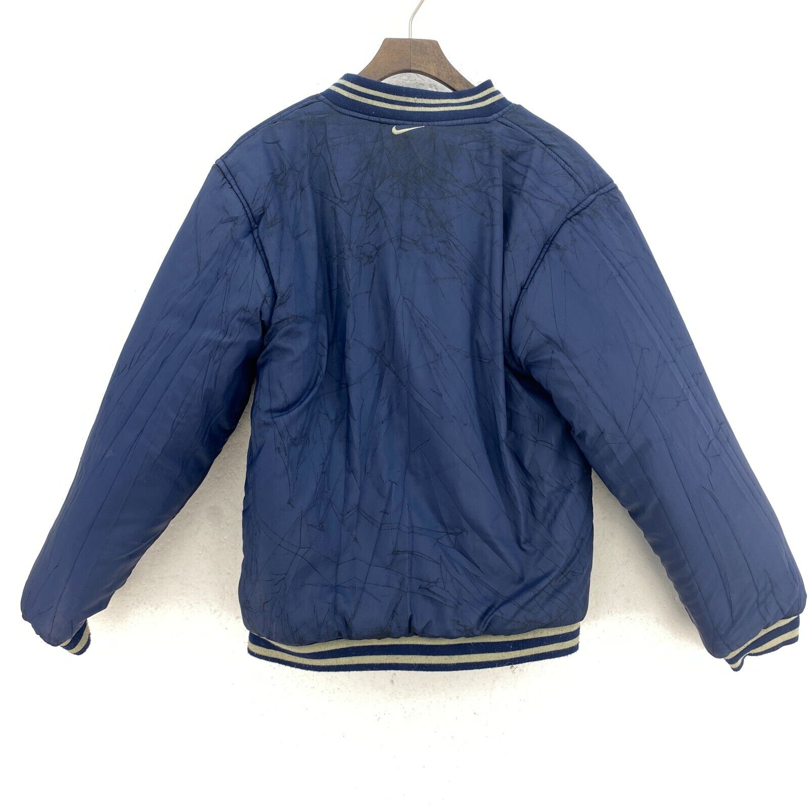 Nike Reversible Toronto Maple Leafs Full Zip Navy Blue NHL Logo Jacket Size XL