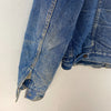 Levi's Sherpa Denim Jacket Size 42 Blue Medium Wash Snap Up