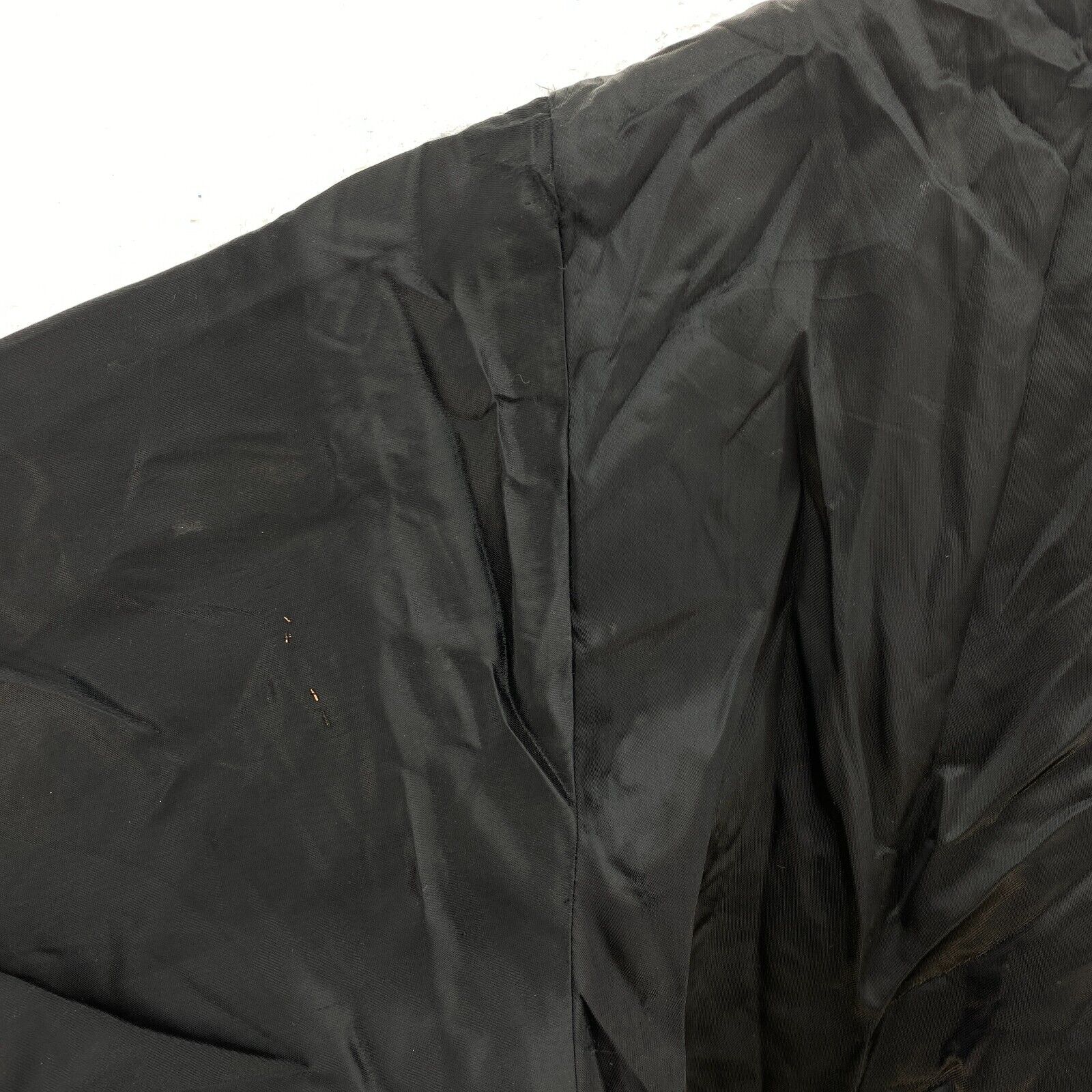 Vintage Swingster College Satin Snapped Black Bomber Jacket Size M