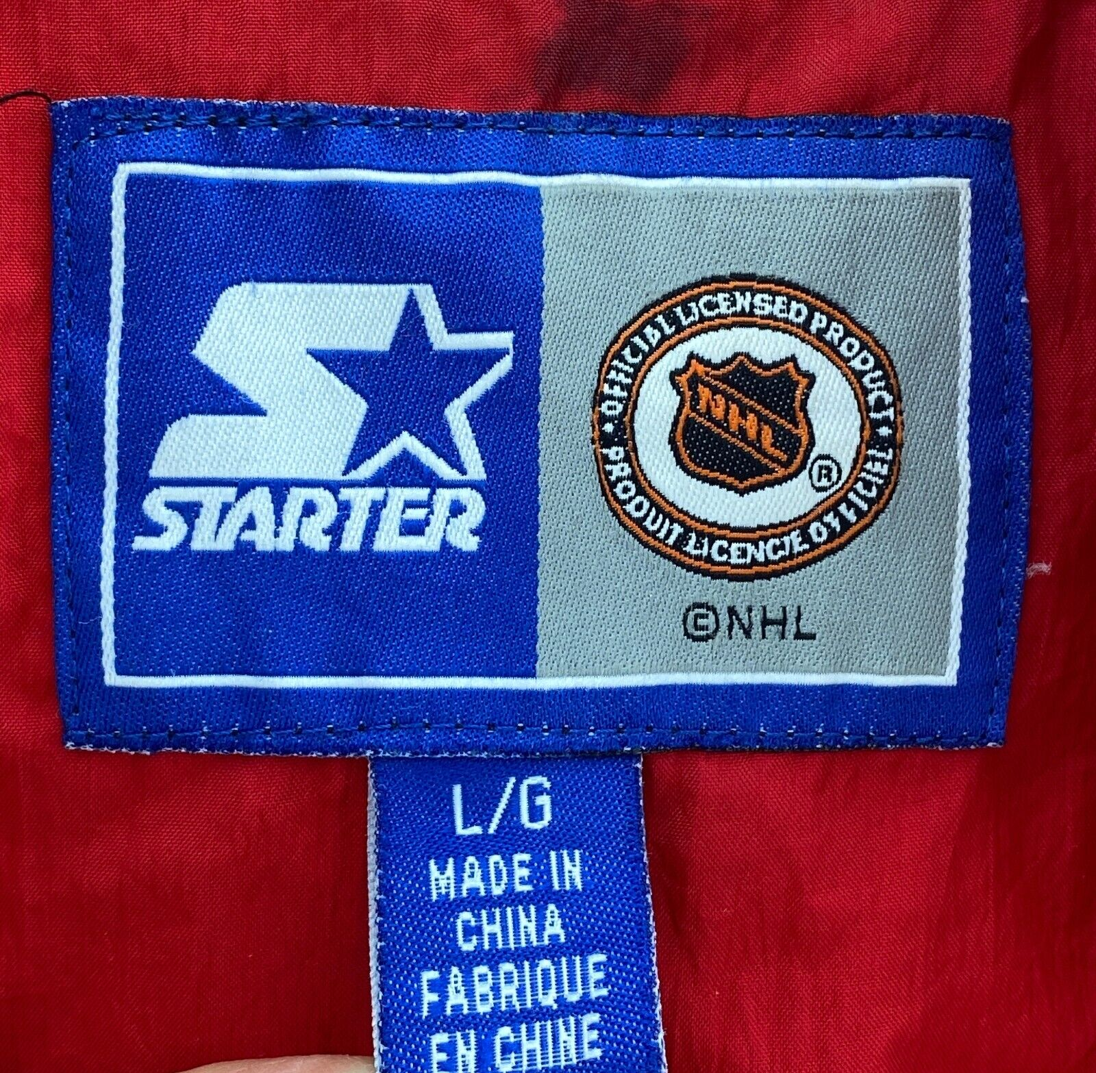 Vintage Starter Detroit Red Wings Full Zip Red Jacket Size L