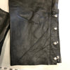 Motorcycle Chaps Leather Black Size L Riding Biker 90s