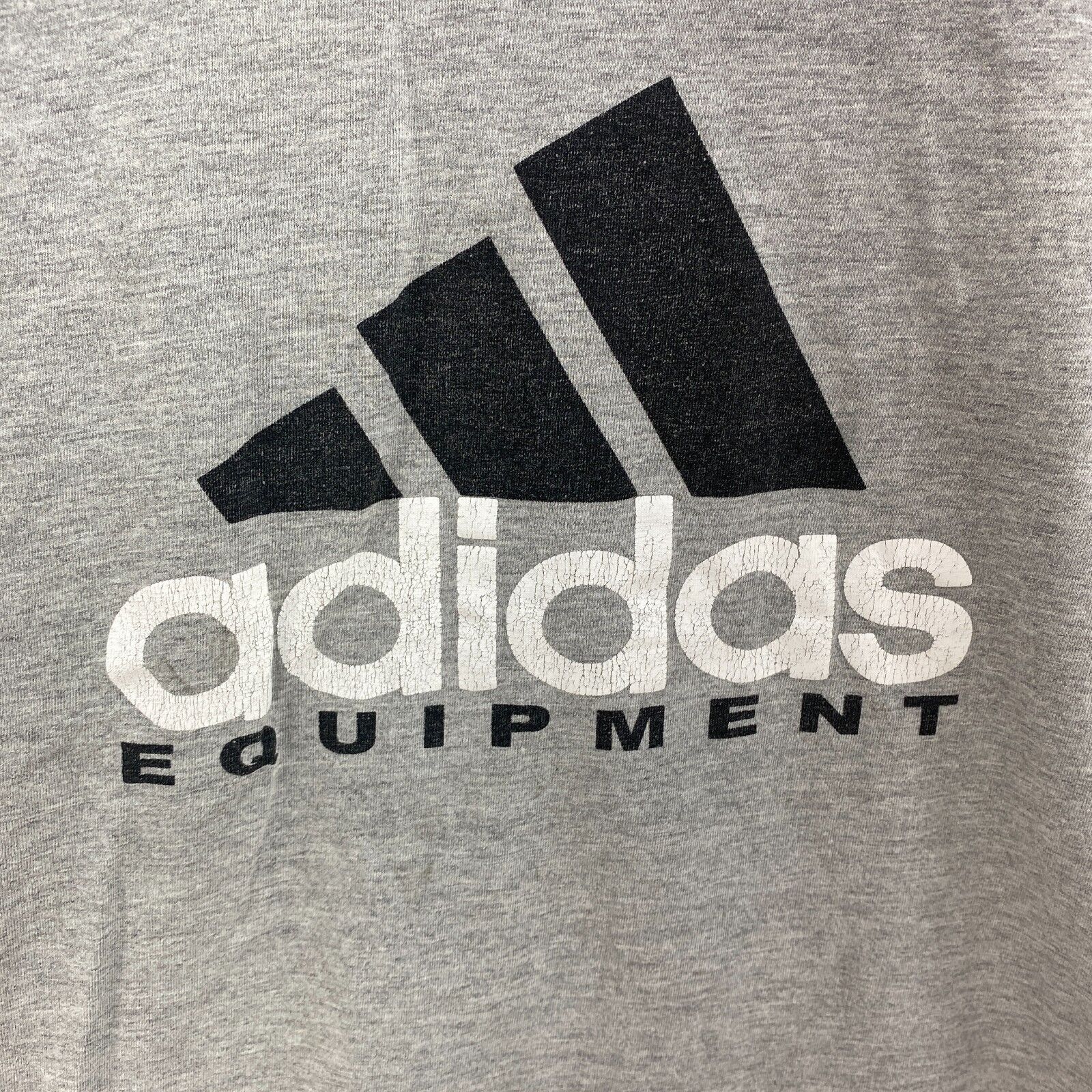 Limited Edition Adidas Logo Equipment T-shirt Size L Gray