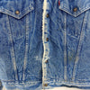 Levi's Sherpa Denim Jacket Size 42 Blue Medium Wash Snap Up
