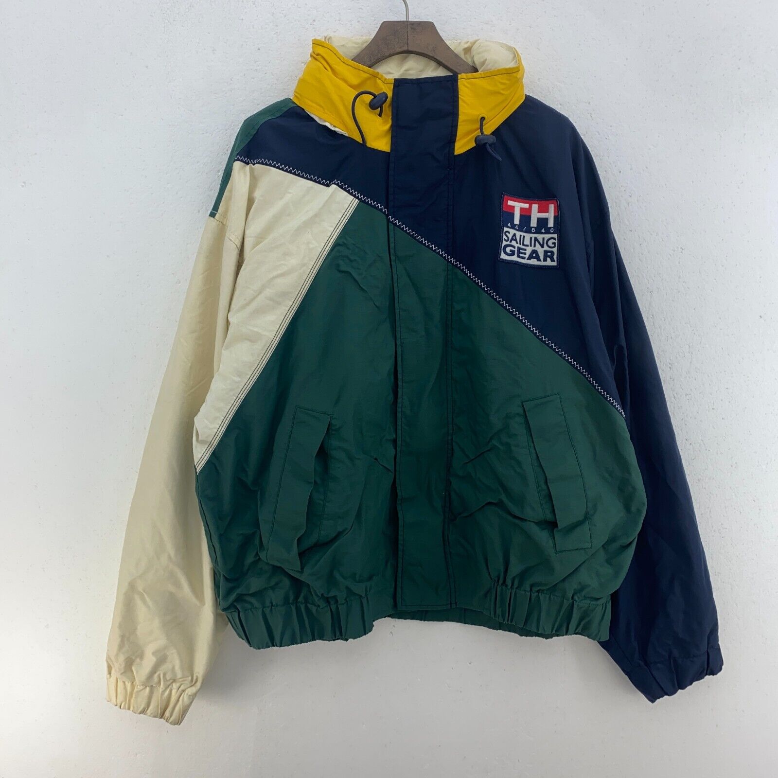 Tommy Hilfiger Sailing Gear Vintage Full Zip Green Jacket Size L