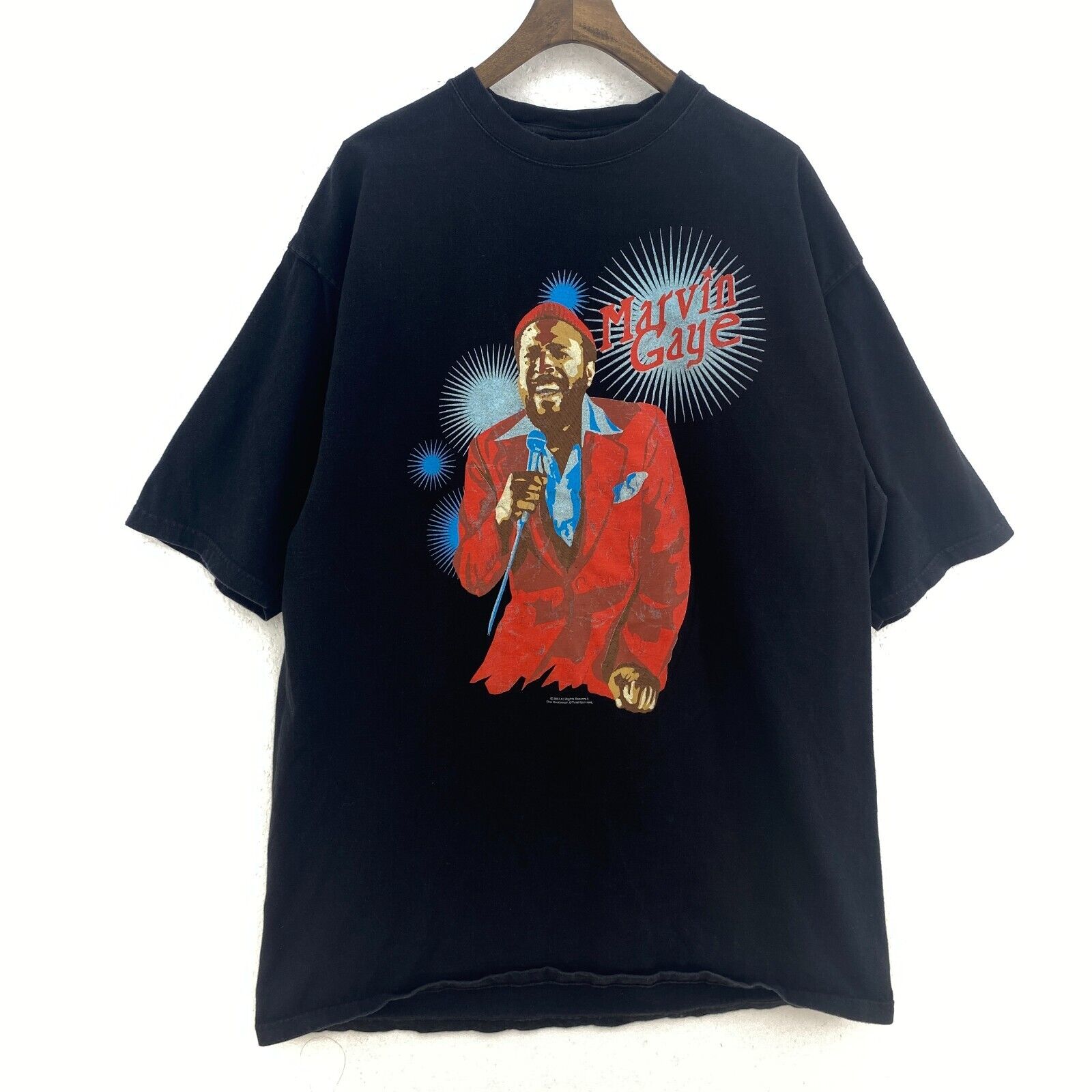 Marvin Gaye Singer 2004 Black T-shirt Size 1X Tee