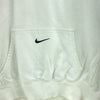 Nike Logo Embroidered White Hoodie Size L