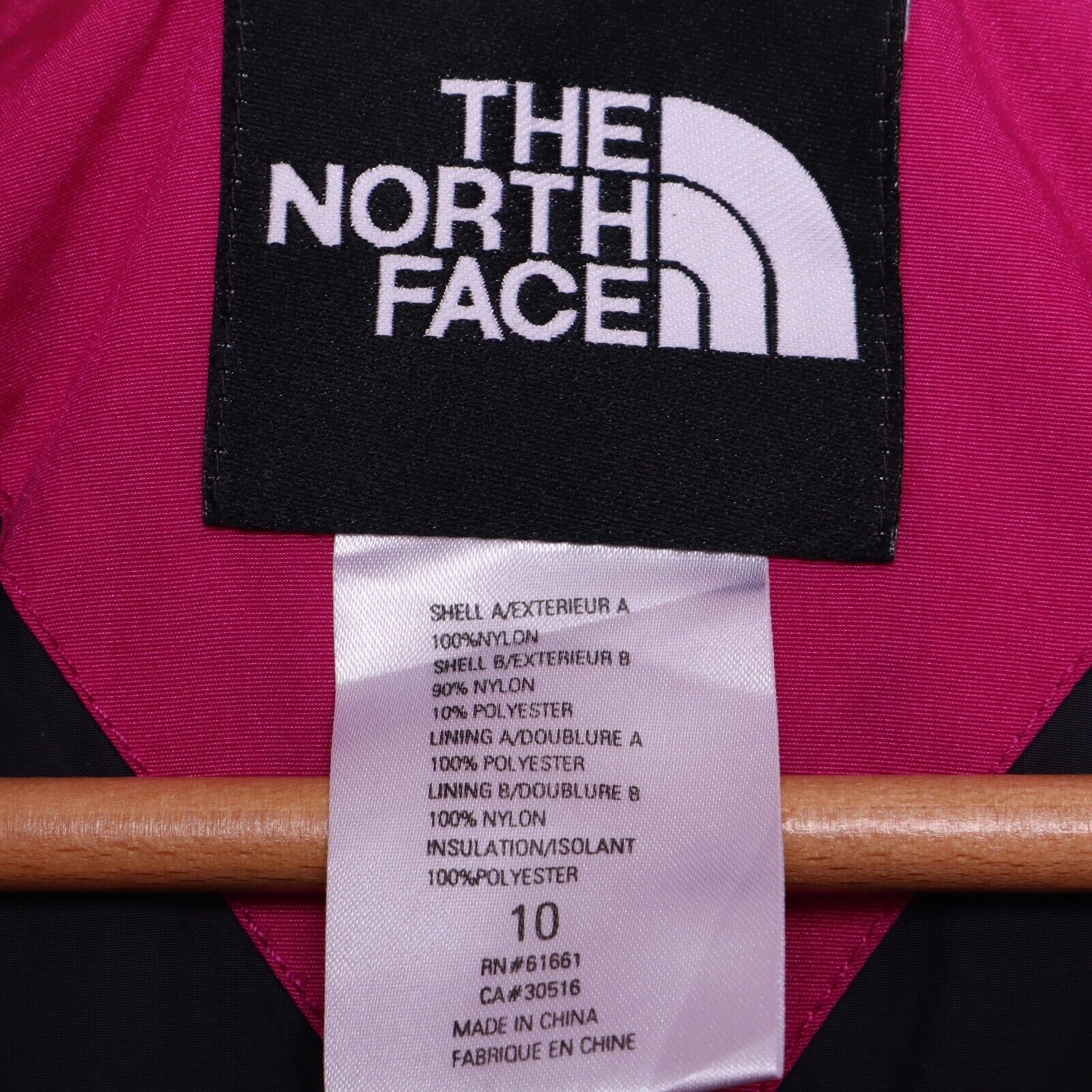 The North Face Women's Pink Windbreaker Jacket Size 10 Full Zip Hooded