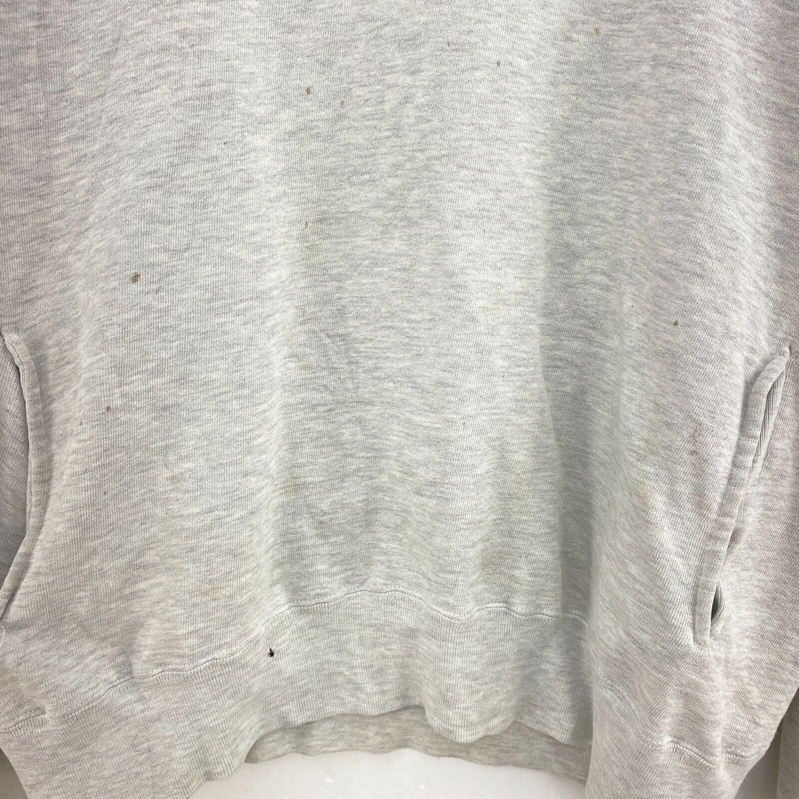 L.L Bean By Russell Athletic Gray Hoodie Size L 1/4 Button