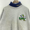 Vintage Notre Dame Fighting Irish NCAA Gray Turtle Neck Sweatshirt Size L