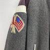 Moldmakers Of Canada Gray Wool Varsity Snap Jacket Size 42