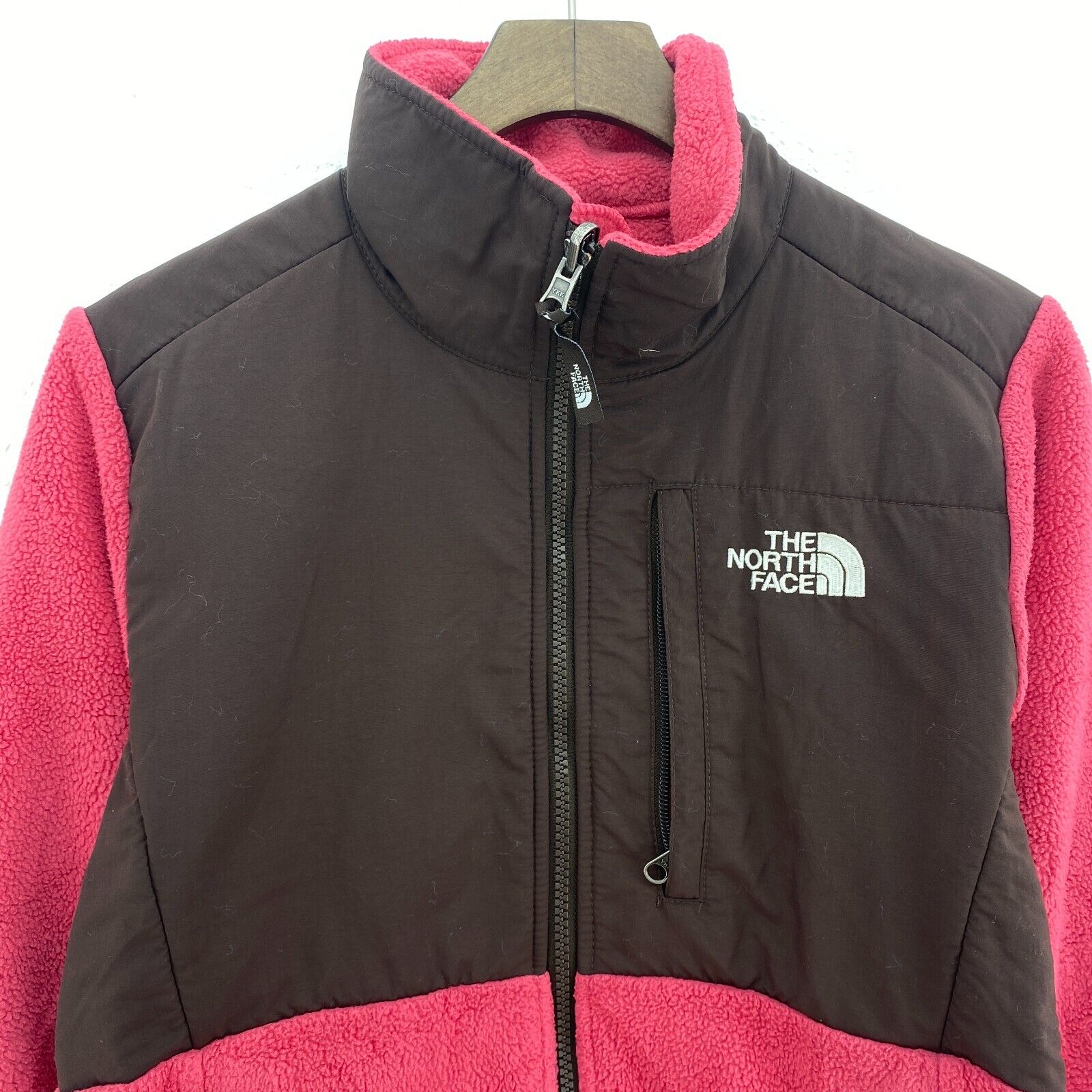 The North Face Women's Two Tone Pink Fleece Jacket Size XS Full Zip Up