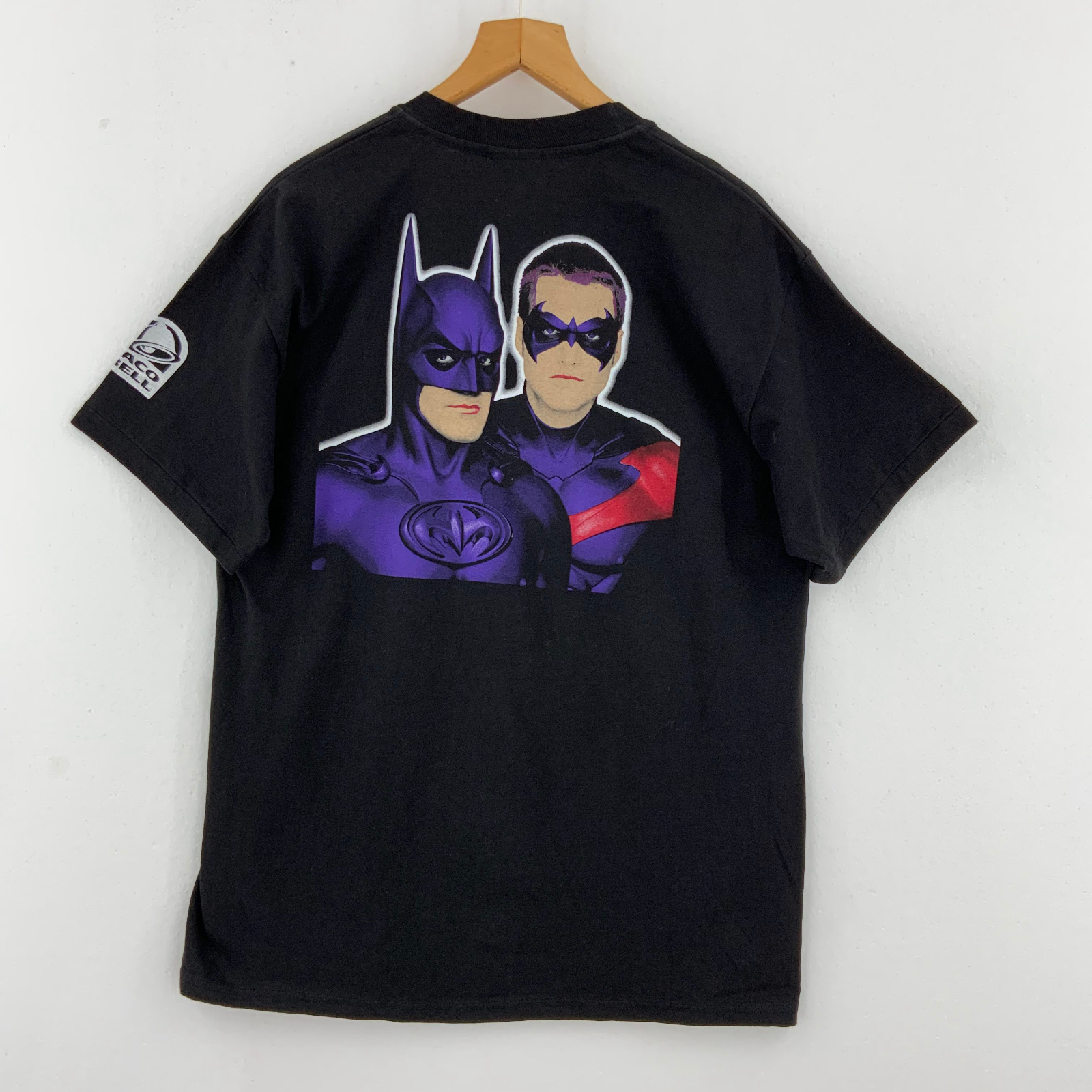 Batman & Robin 1997 DC Comics Black T-shirt Size L Single Stitch